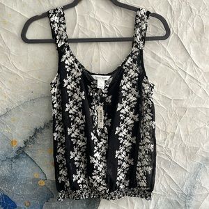 NWT White House Black Market Silk Sheer Tank Top